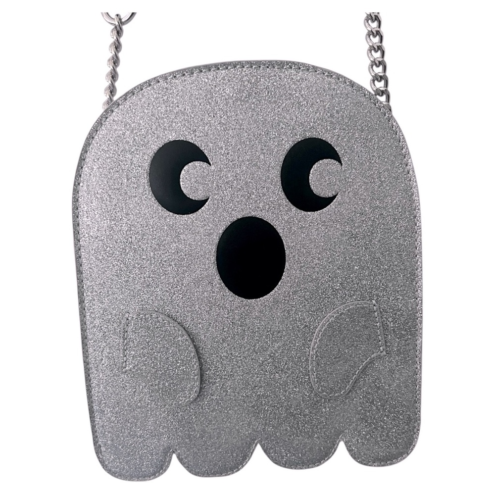 Fine By Me Ghost Crossbody Handbag Silver Glitter New Without Tags